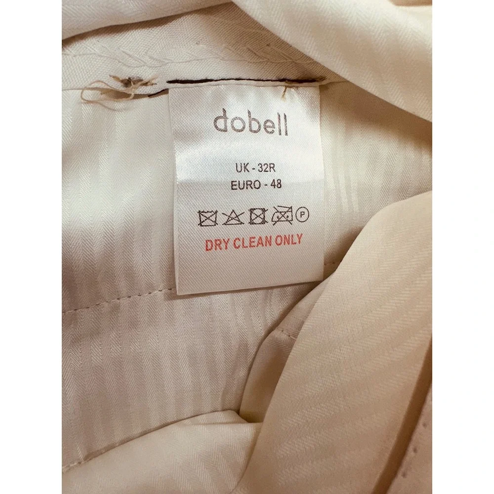 Dobell 3-Piece Suit Mens 40R Tan 100% Linen Blazer Vest Trousers Sets $544